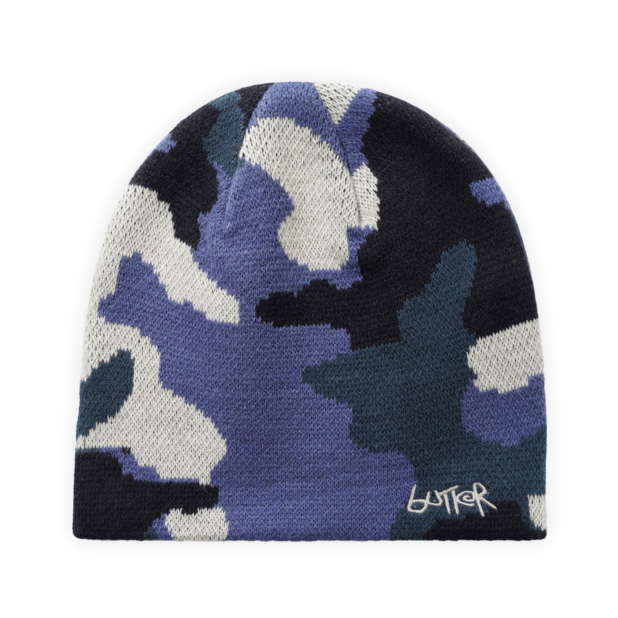 Butter Goods Abseil Skully Beanie - Ocean Camo