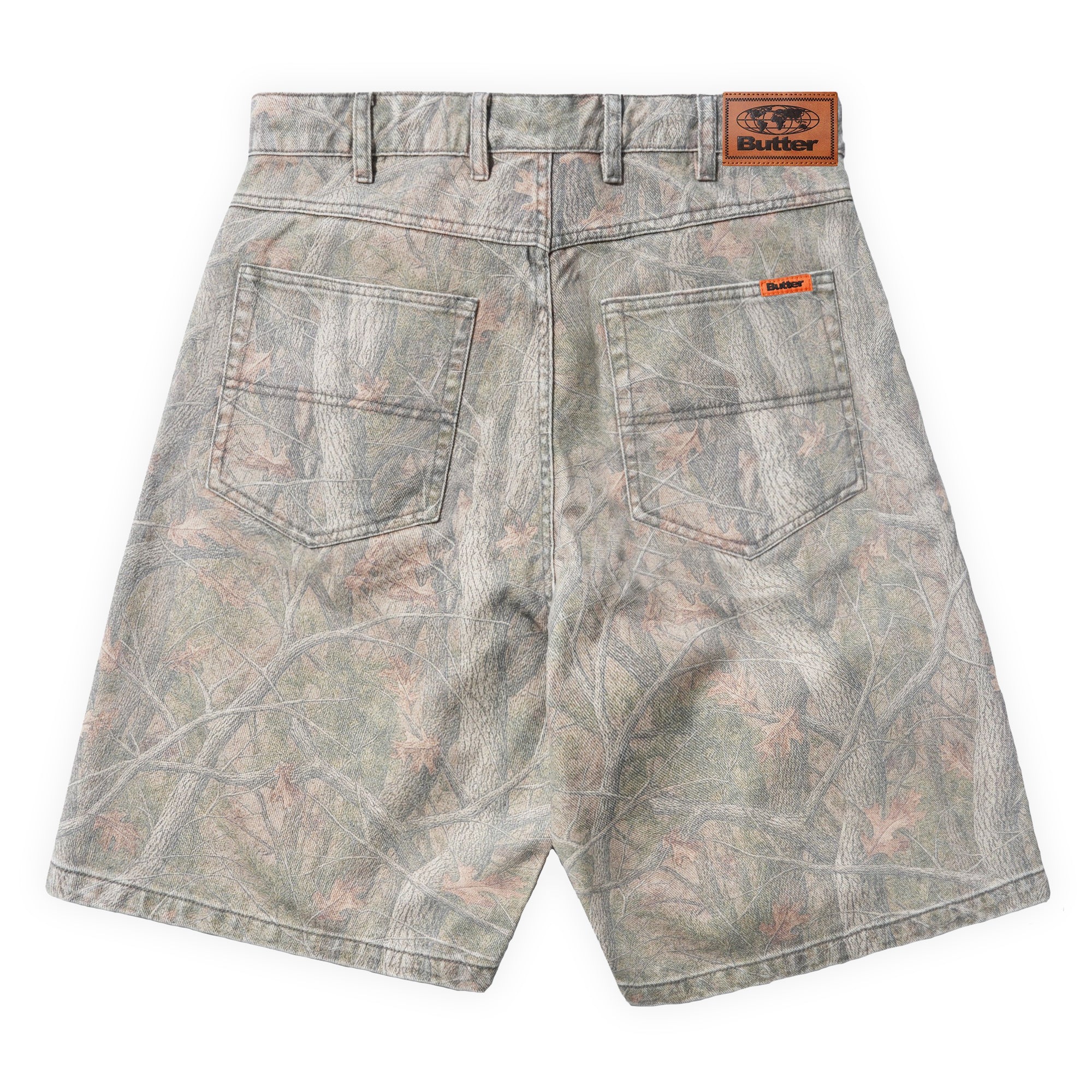 Butter Goods Baggy Denim Shorts - Forest Camo