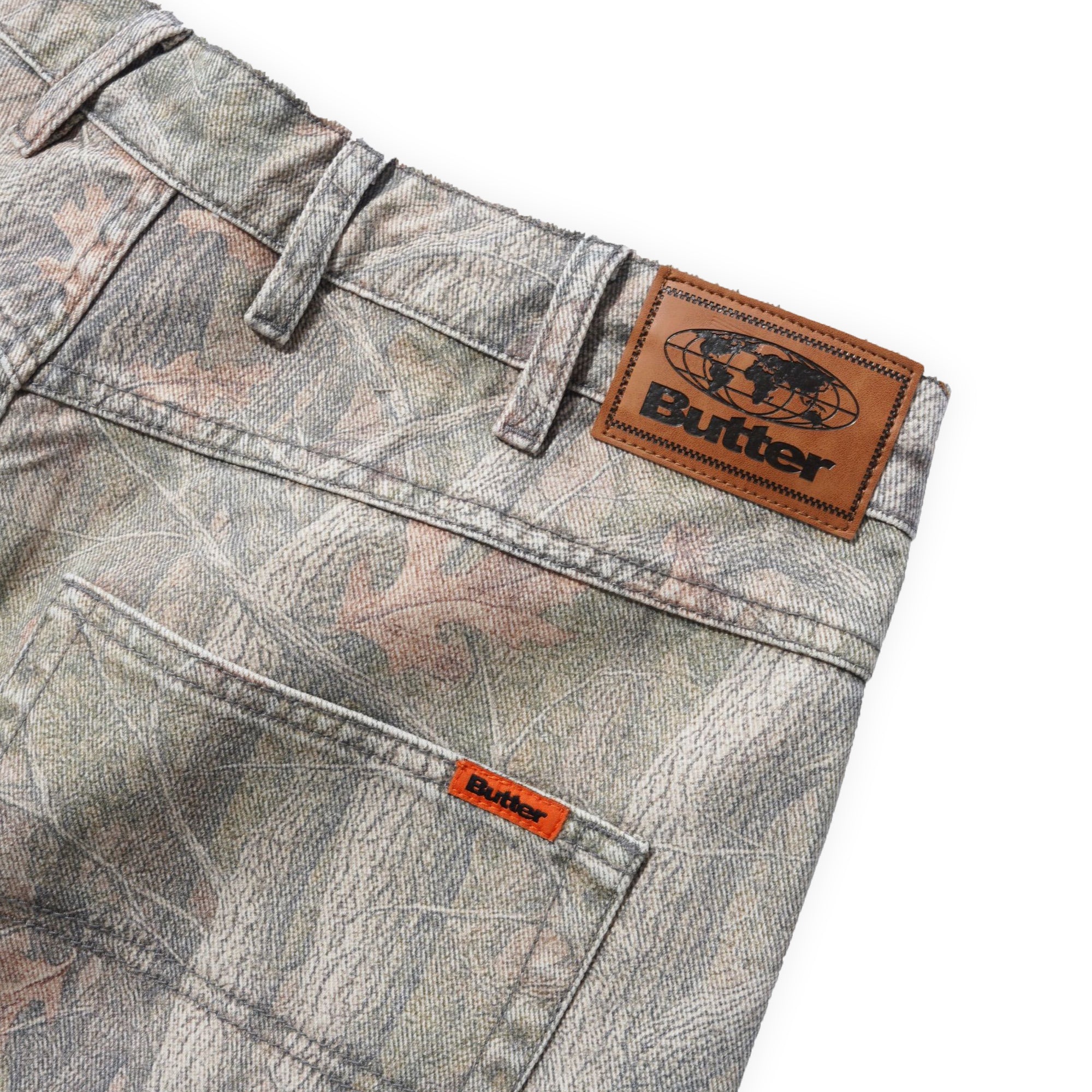 Butter Goods Baggy Denim Shorts - Forest Camo