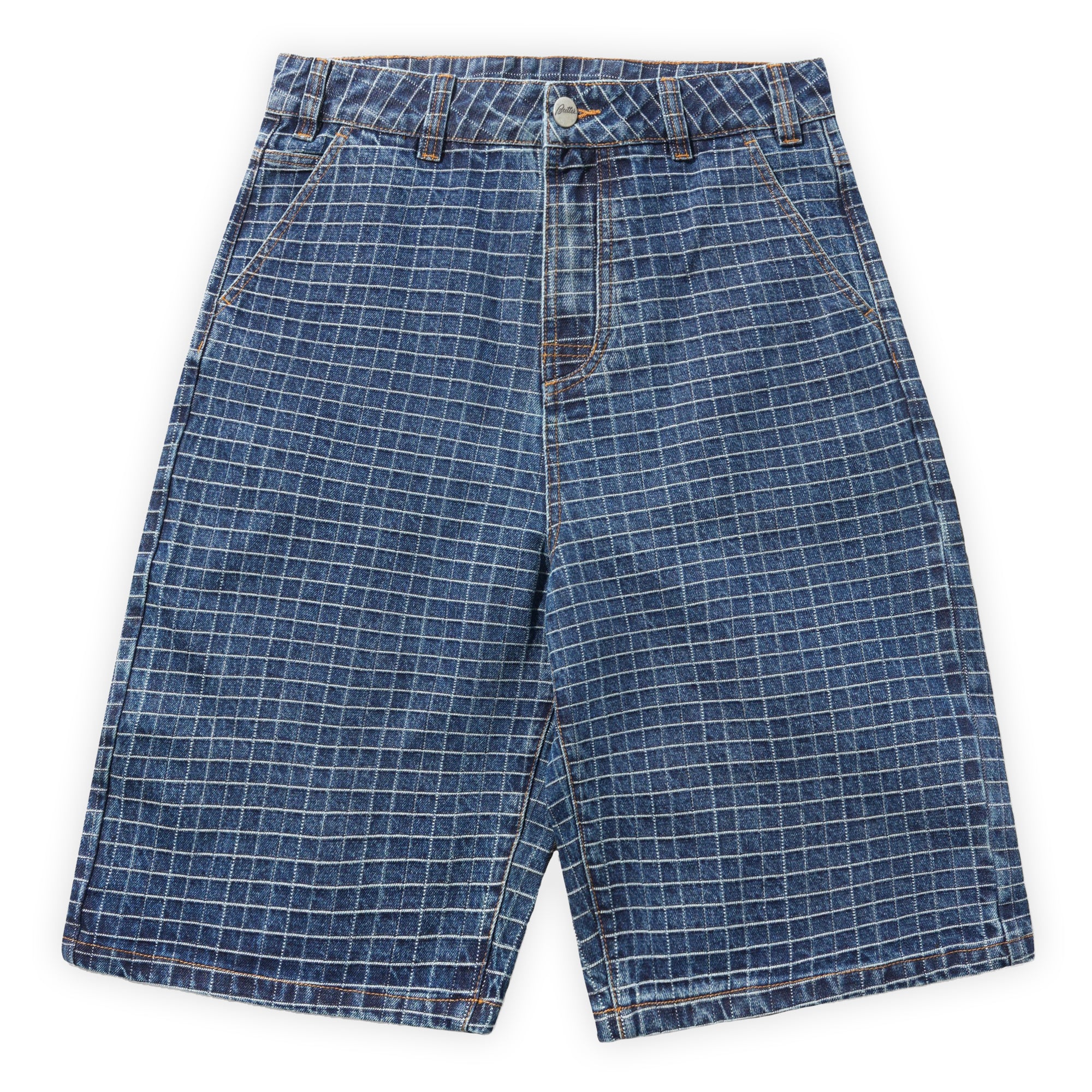 Butter Goods Big Grid Denim Shorts - Indigo