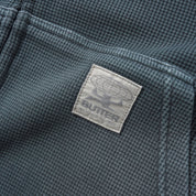 Butter Goods Faded Waffle Zip-Thru Hood - Washed Black