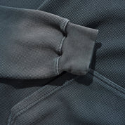 Butter Goods Faded Waffle Zip-Thru Hood - Washed Black