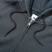 Butter Goods Faded Waffle Zip-Thru Hood - Washed Black