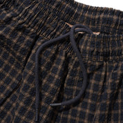 Butter Goods Loose Shorts - Brown Seersucker Plaid