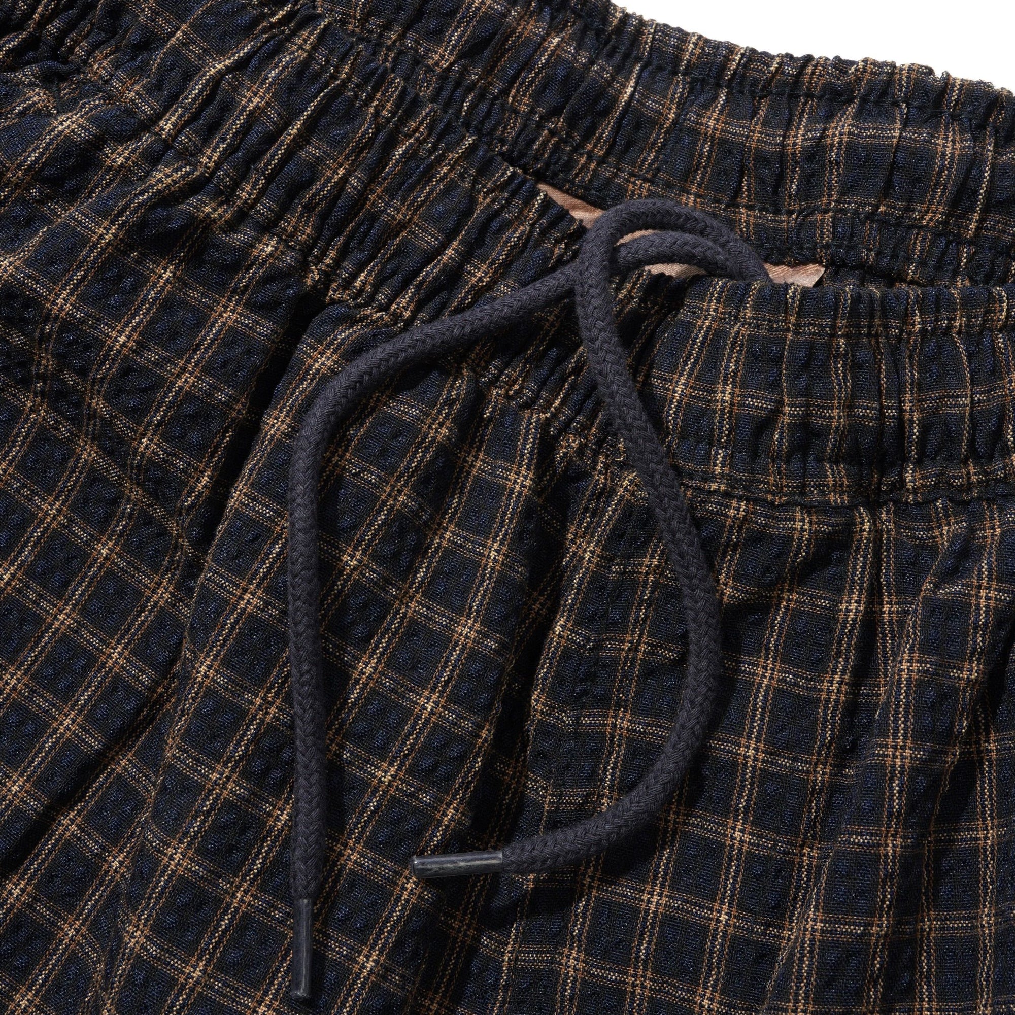 Butter Goods Loose Shorts - Brown Seersucker Plaid