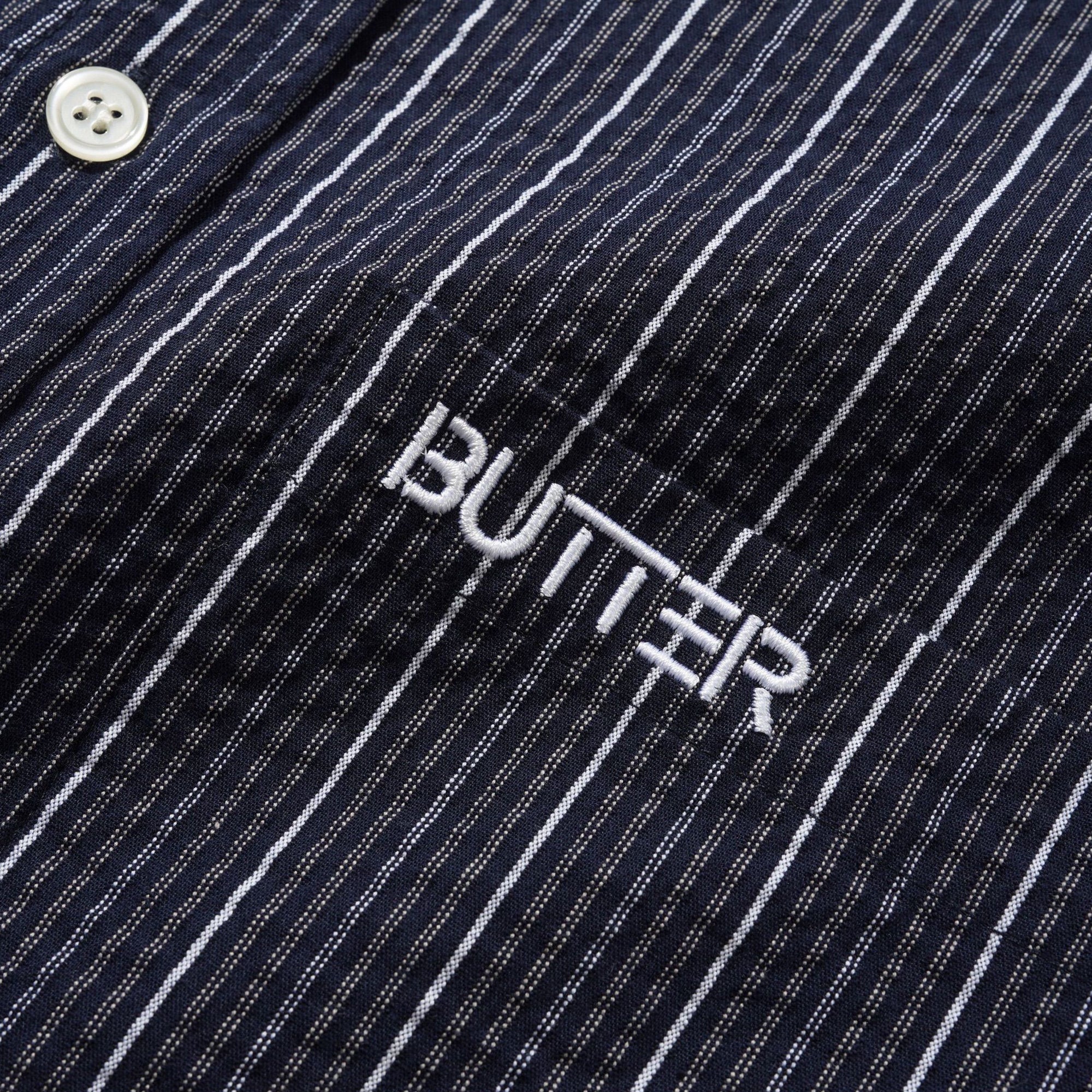 Butter Goods Seersucker Shirt - Navy