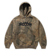 Butter Goods Serif Zip-Thru Hood - Forest Camo