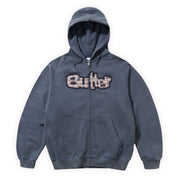 Butter Goods Stretch Zip-Thru Hood - Washed Navy