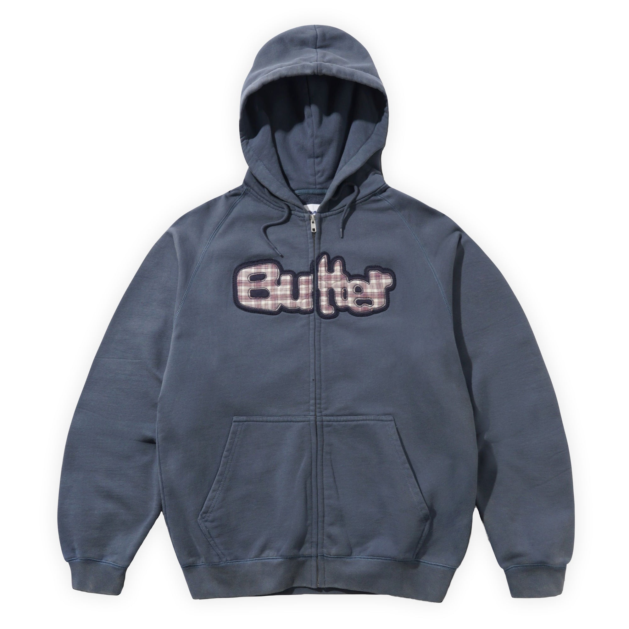 Butter Goods Stretch Zip-Thru Hood - Washed Navy