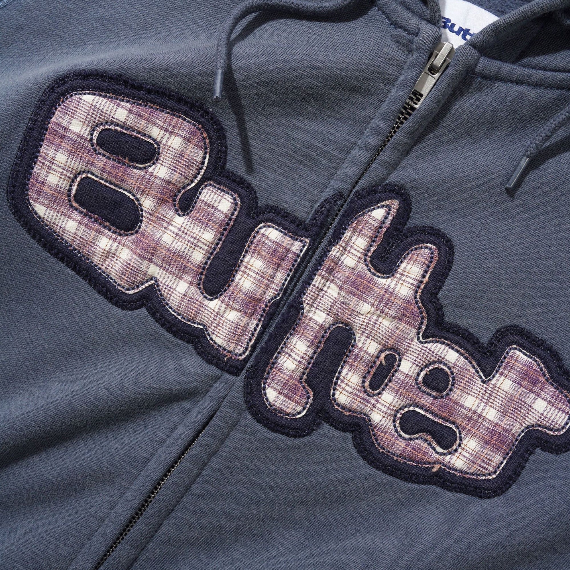 Butter Goods Stretch Zip-Thru Hood - Washed Navy