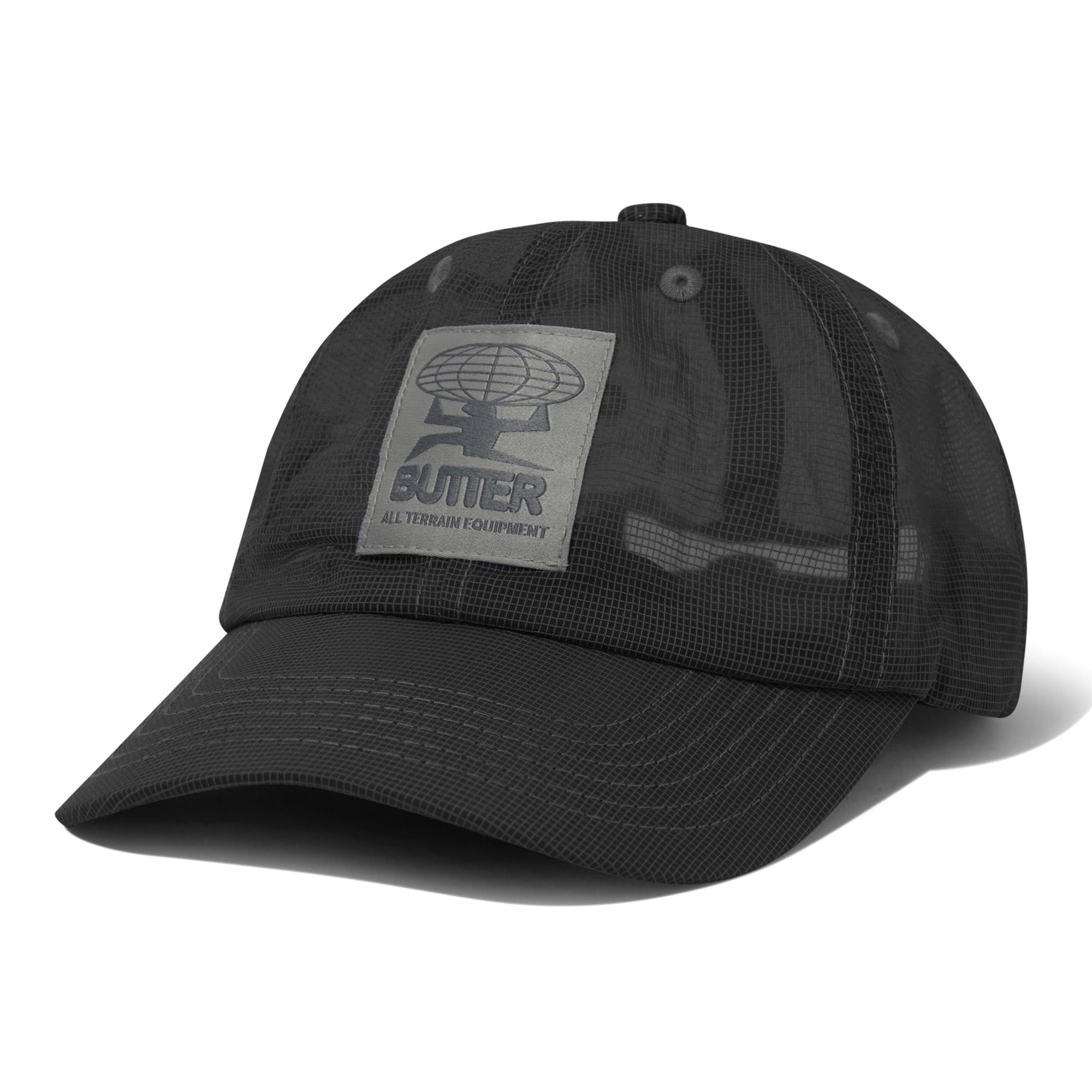 Butter Goods Terrain Fine Mesh 6 Panel Cap - Black