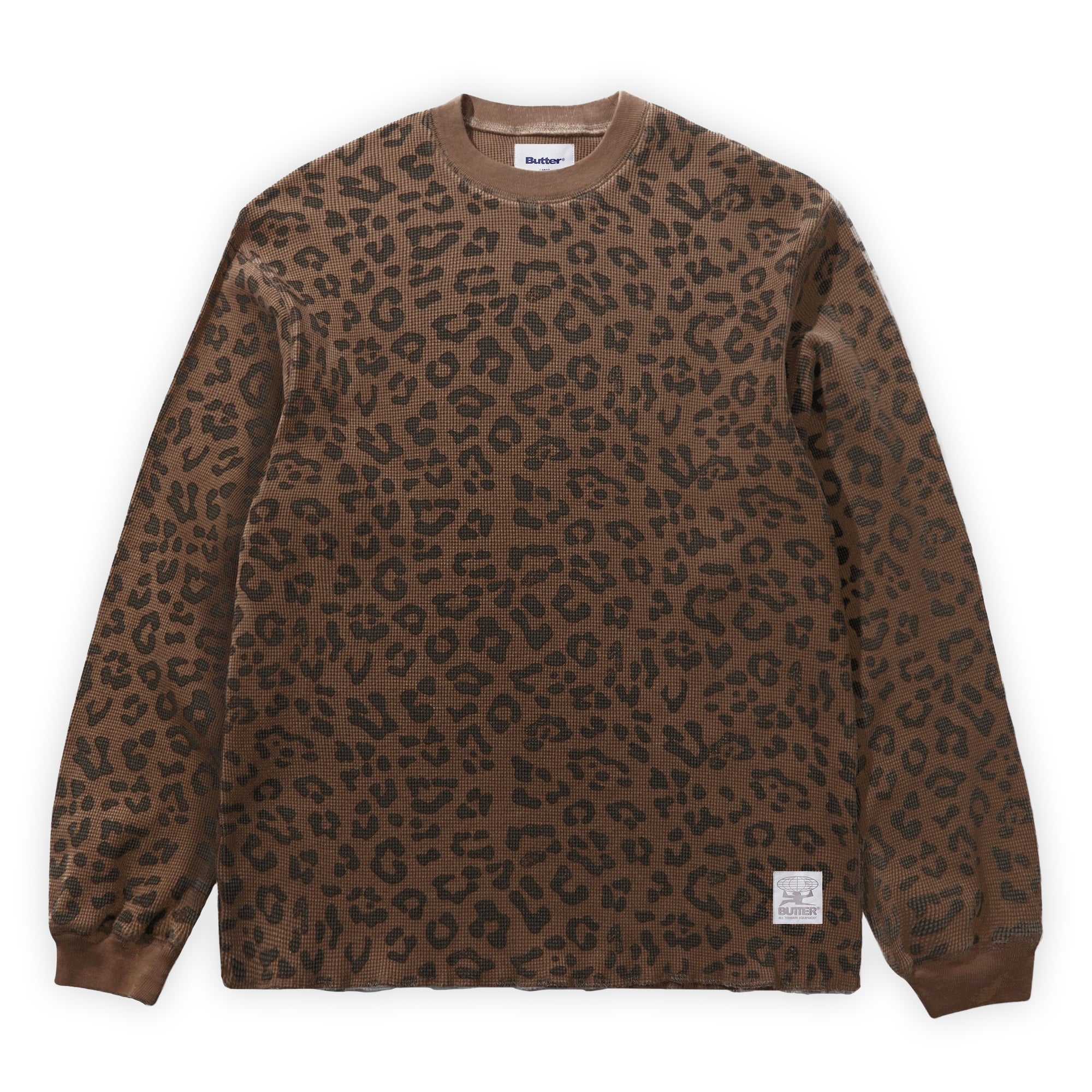 Butter Goods Waffle L/S Top - Leopard
