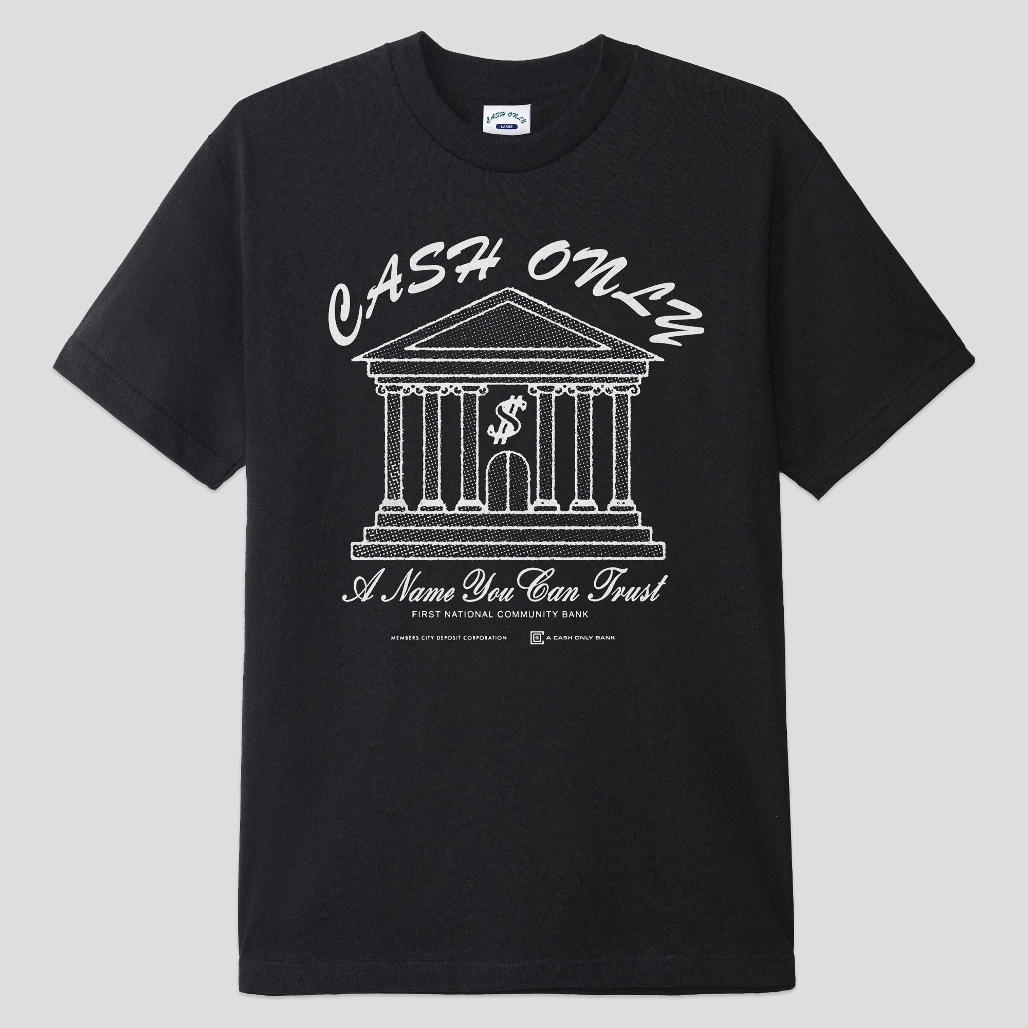 Cash Only Bank Tee - Black