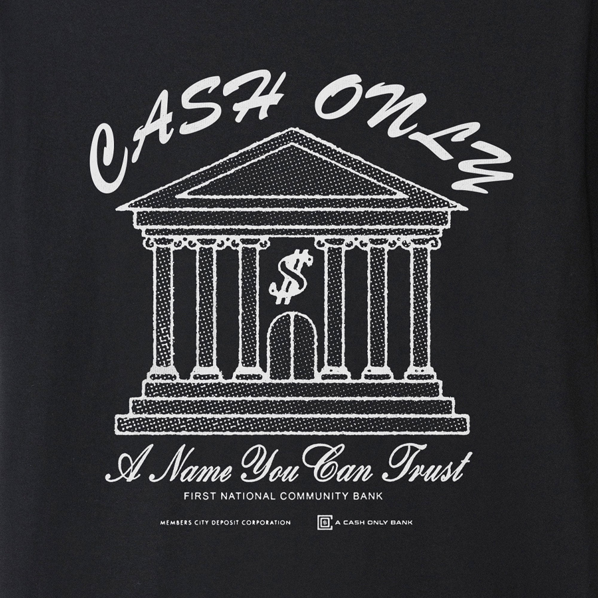 Cash Only Bank Tee - Black