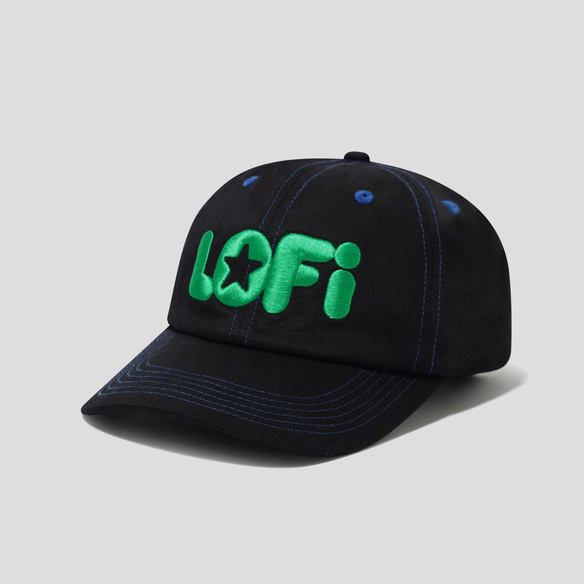 Lo-Fi Ideas 6 Panel Cap - Black