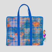 Carpet Company Plaid Tote Bag Small - Blue