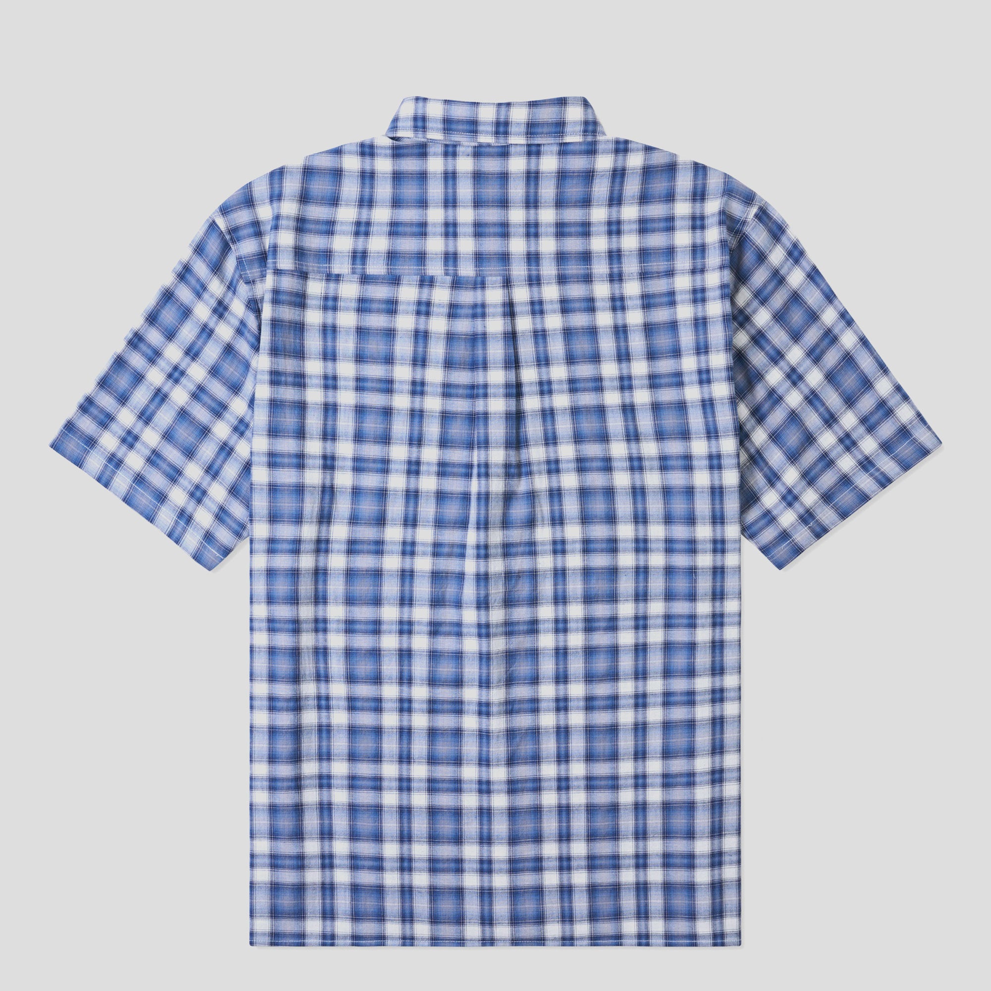 Come Sundown Brain Power Plaid Shirt - Blue