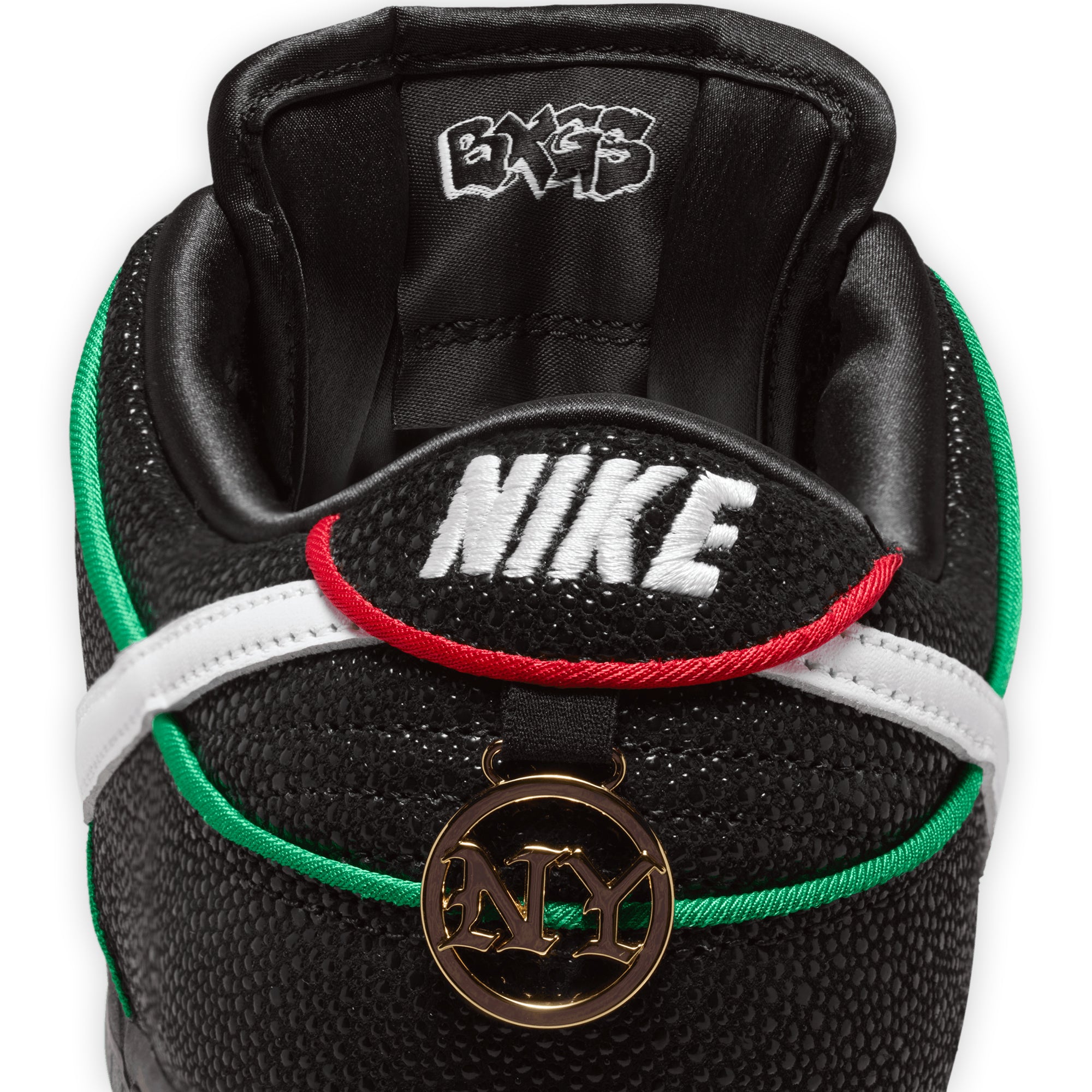 Nike SB Dunk Low Pro x Bronx Girls Skate - Black and Challenge Red