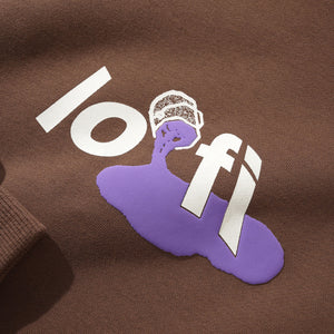 Lo-Fi Paint Logo Pullover Hood - Washed Brown