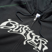 Butter Goods Drummer Zip-Thru Hood - Washed Black