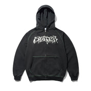 Butter Goods Drummer Zip-Thru Hood - Washed Black