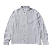 Butter Goods Seersucker Striped L/S Shirt - Navy