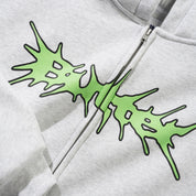 Butter Goods Nail Logo Zip-Thru Hood - Ash