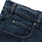 Butter Goods Distressed Big Denim Shorts - Washed Dark Blue
