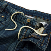 Butter Goods Burn Wide Cut Jeans - Dark Indigo Plaid