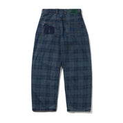 Butter Goods Burn Wide Cut Jeans - Dark Indigo Plaid