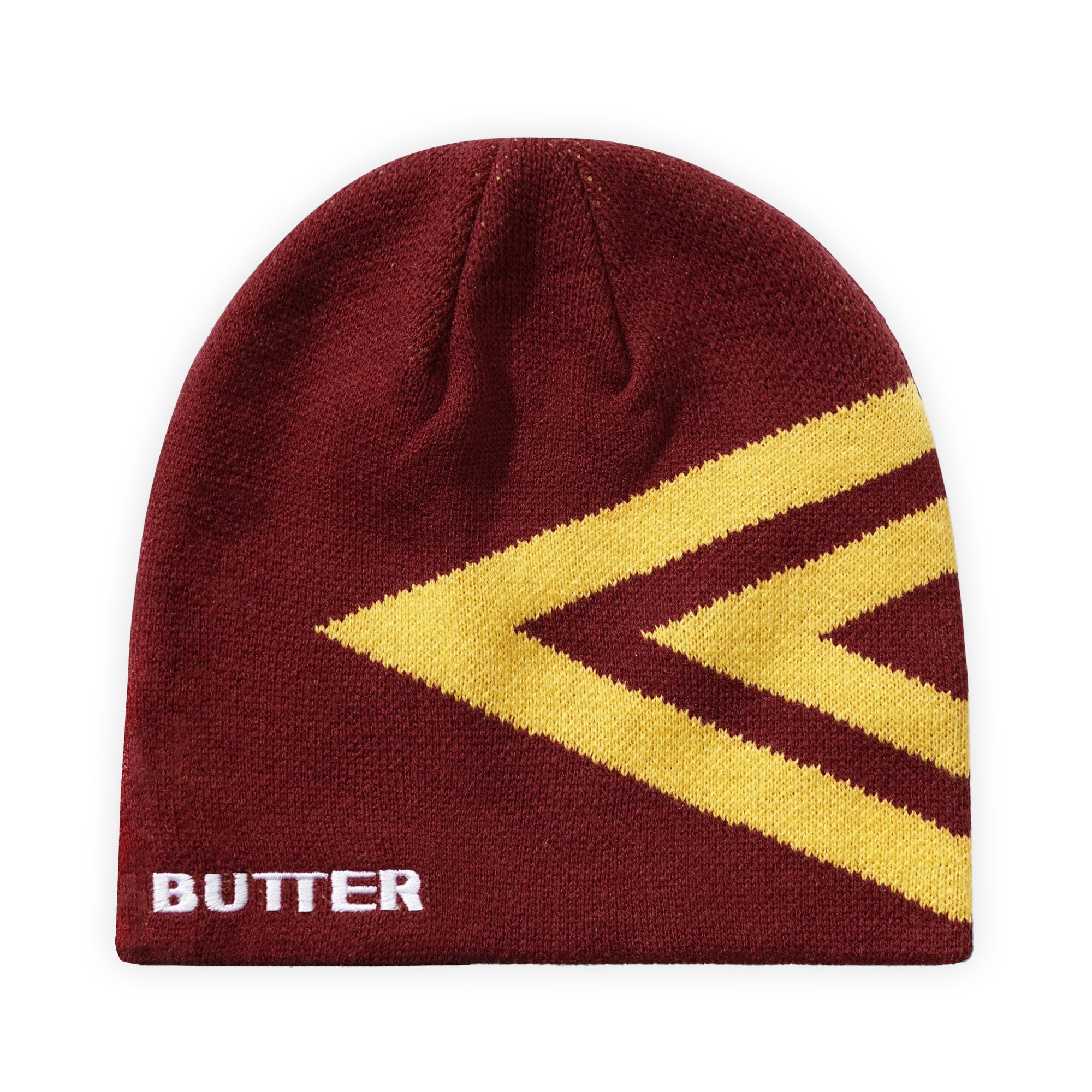Butter Goods Diamond Skully Beanie - Burgundy