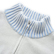 Butter Goods Diamond Zip-Thru Knit - Grey