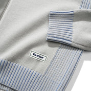 Butter Goods Diamond Zip-Thru Knit - Grey
