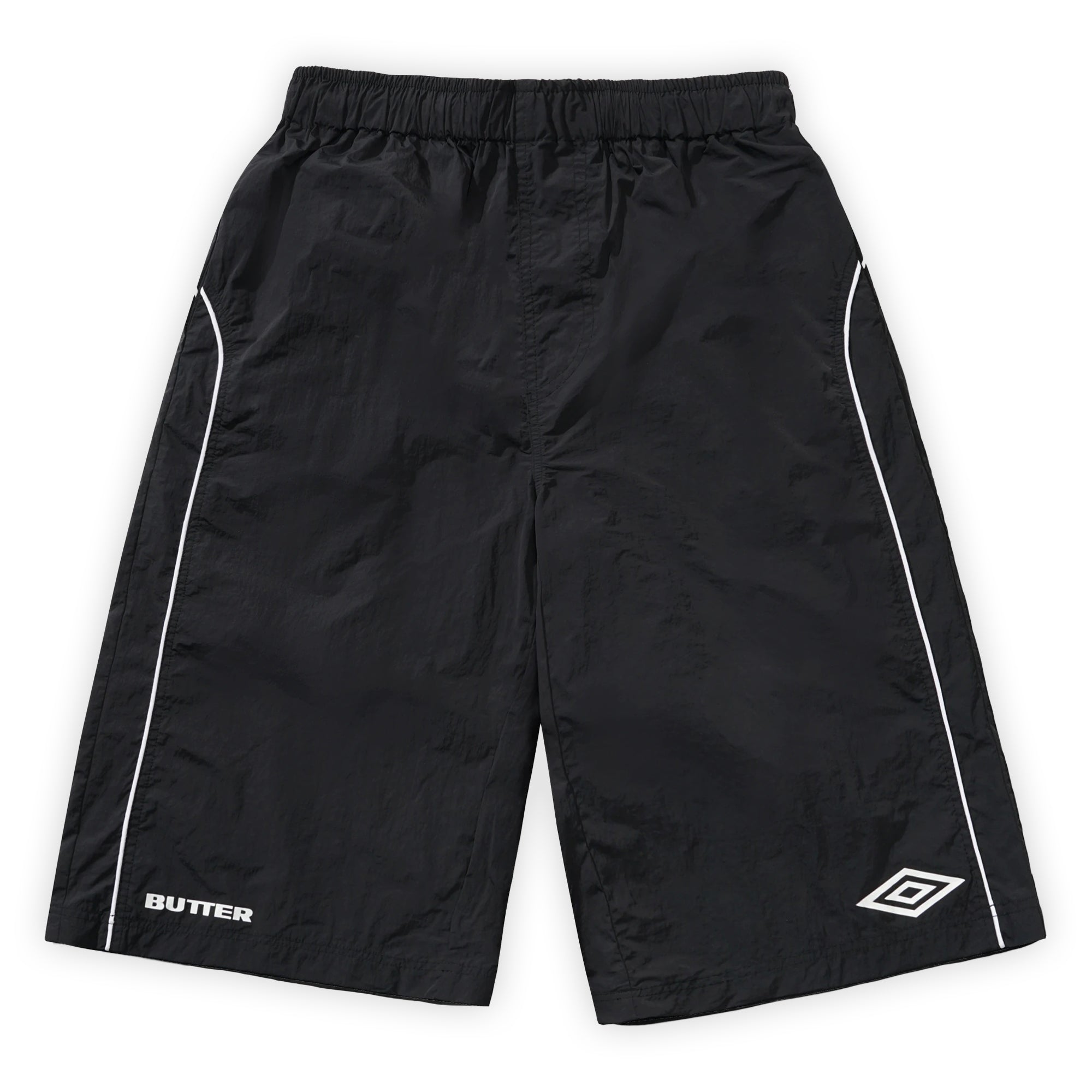 Butter Goods Long Track Shorts - Black