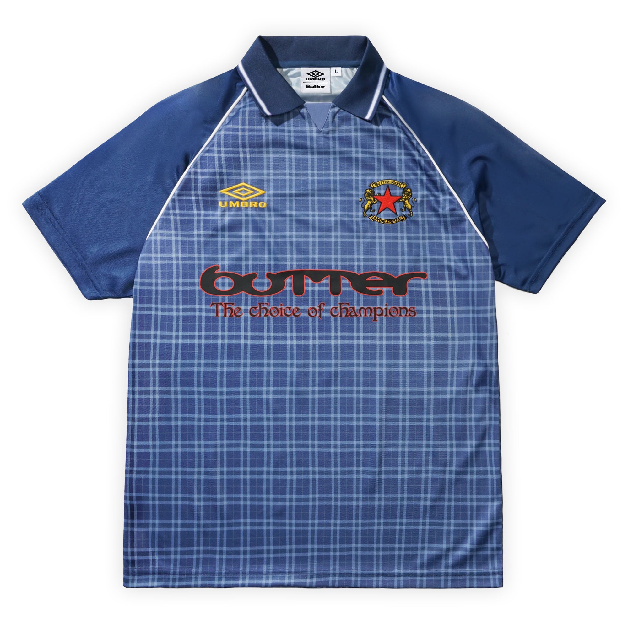 Butter Goods Plaid Jersey - Navy / Slate