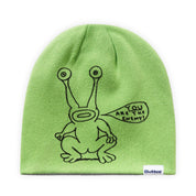 Butter Goods Frog Reversible Beanie - Lime / Grey