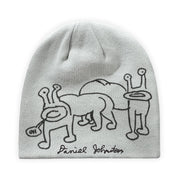 Butter Goods Frog Reversible Beanie - Lime / Grey