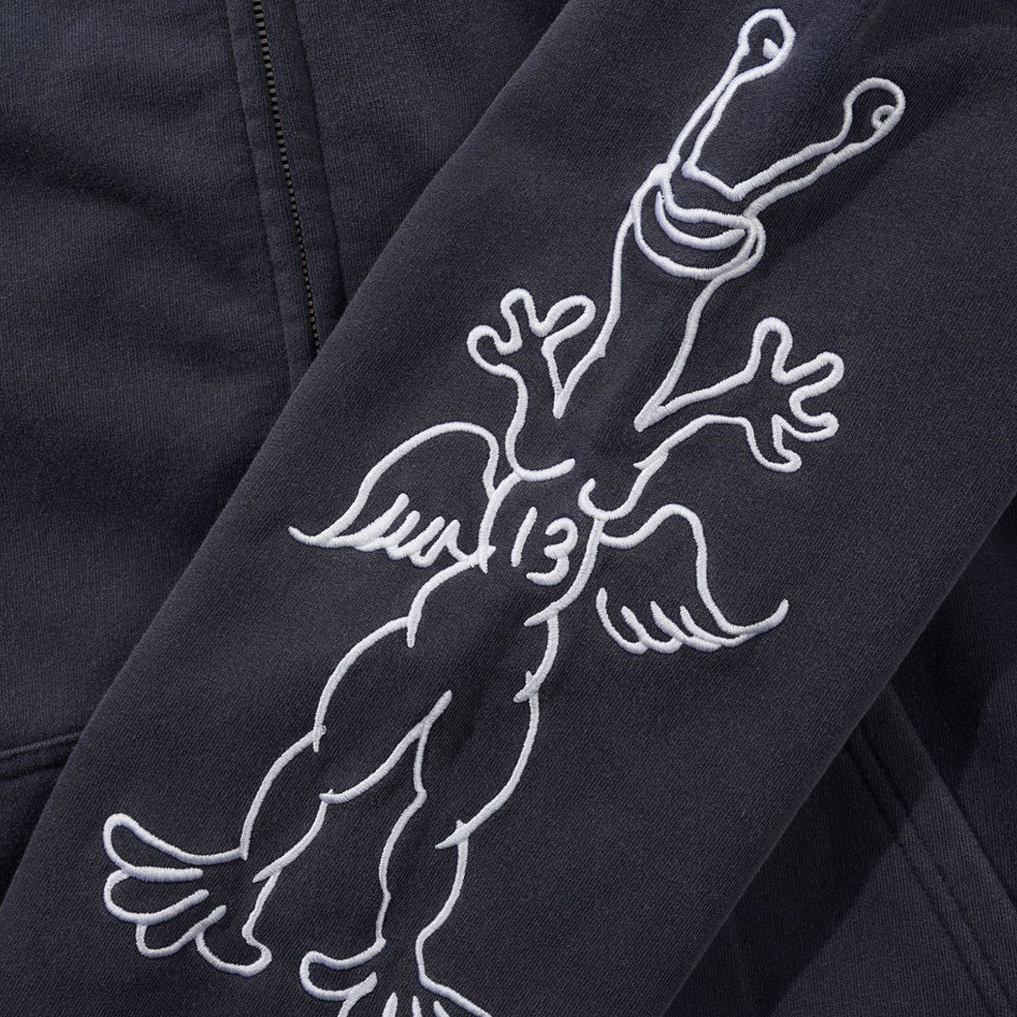 Butter Goods Thirteen Zip-Thru Hood - Washed Navy