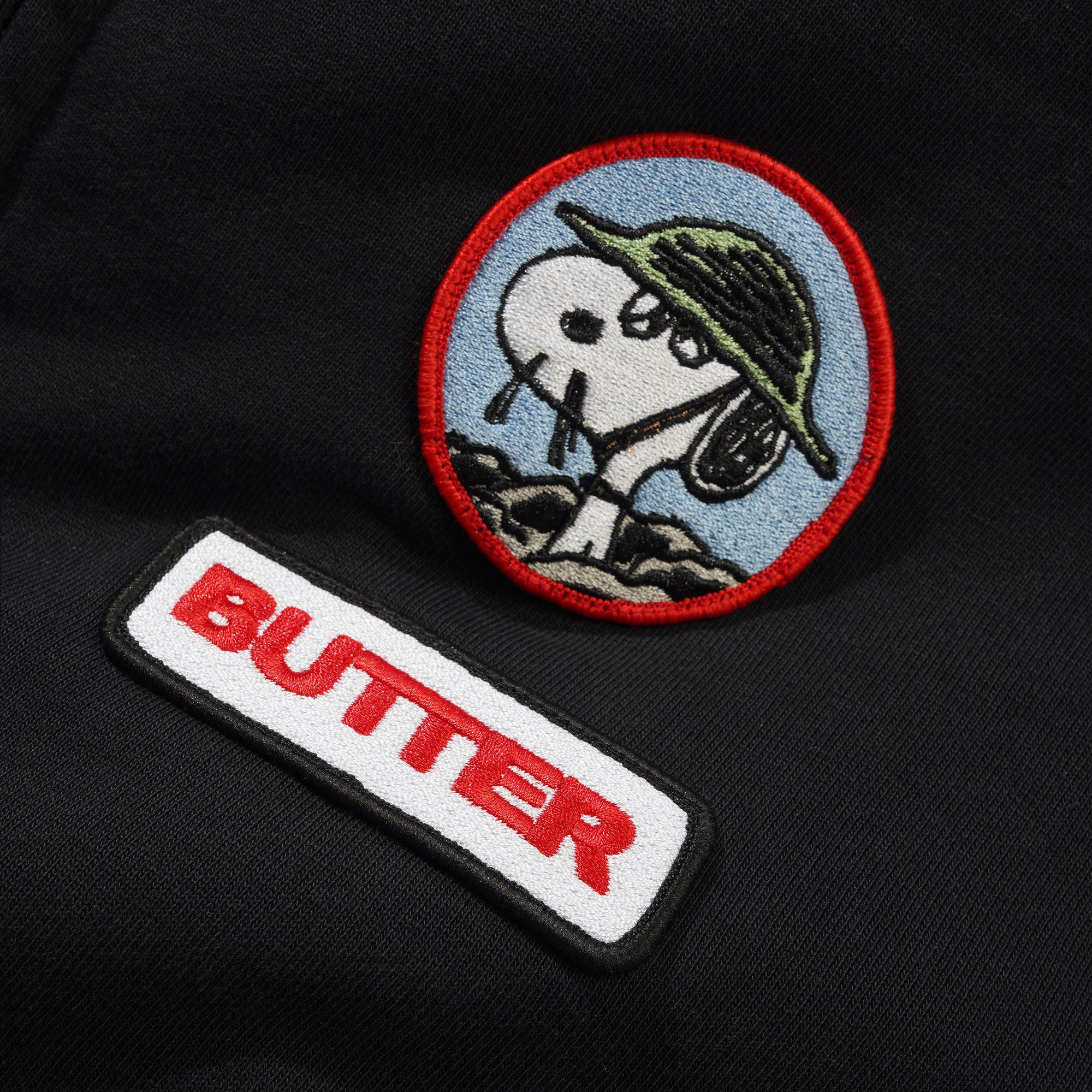 Butter Goods Patches Zip-Thru Hood - Washed Black