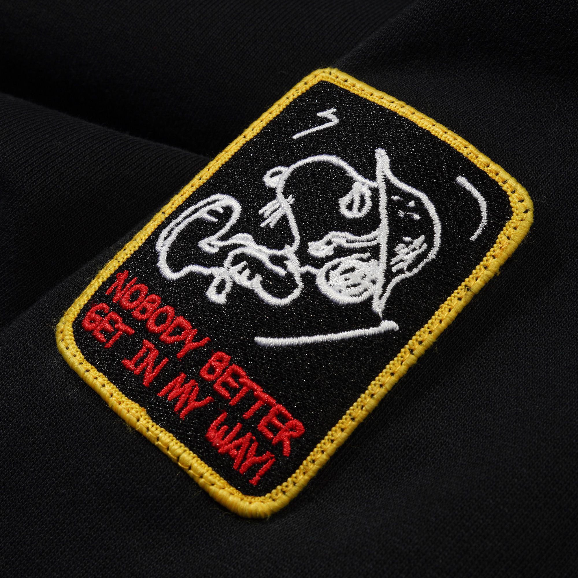 Butter Goods Patches Zip-Thru Hood - Washed Black