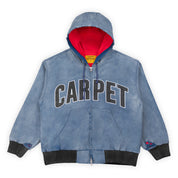 Carpet Company Battered Varsity Work Jacket - Washed Navy