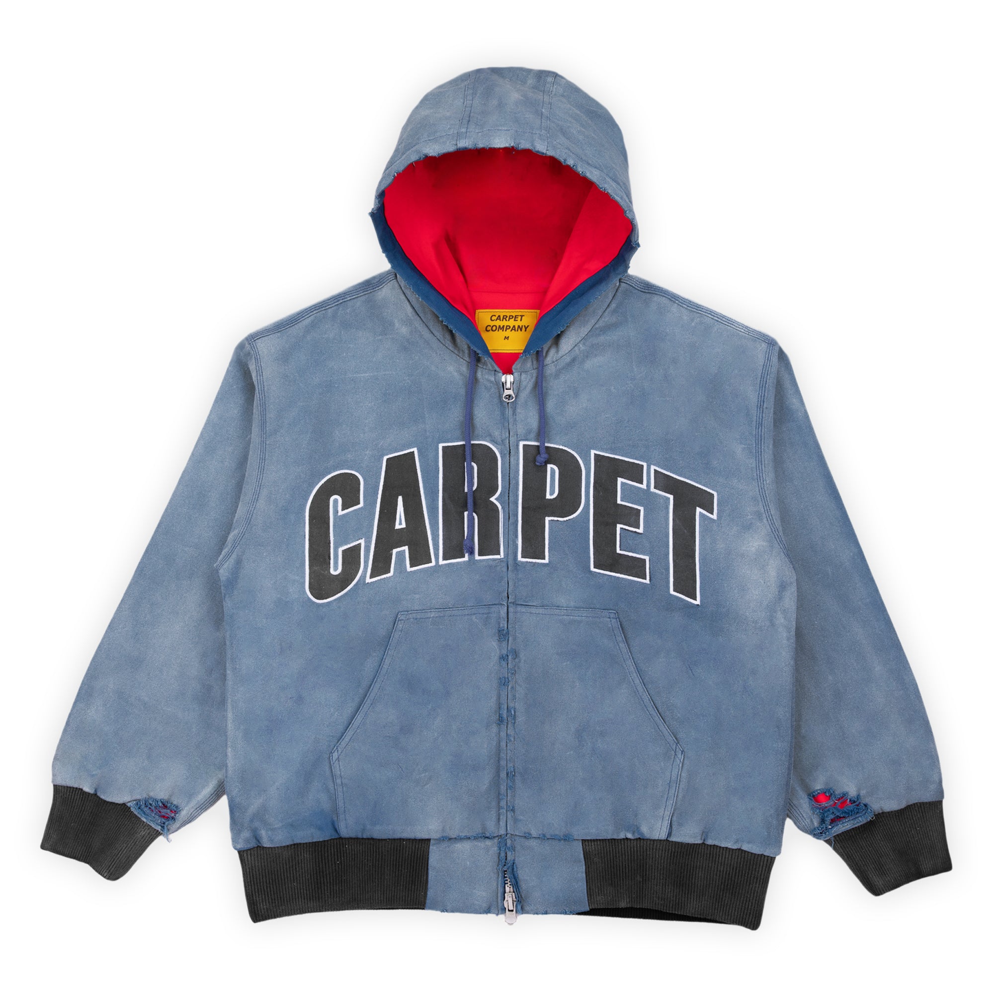 Carpet Company Battered Varsity Work Jacket - Washed Navy