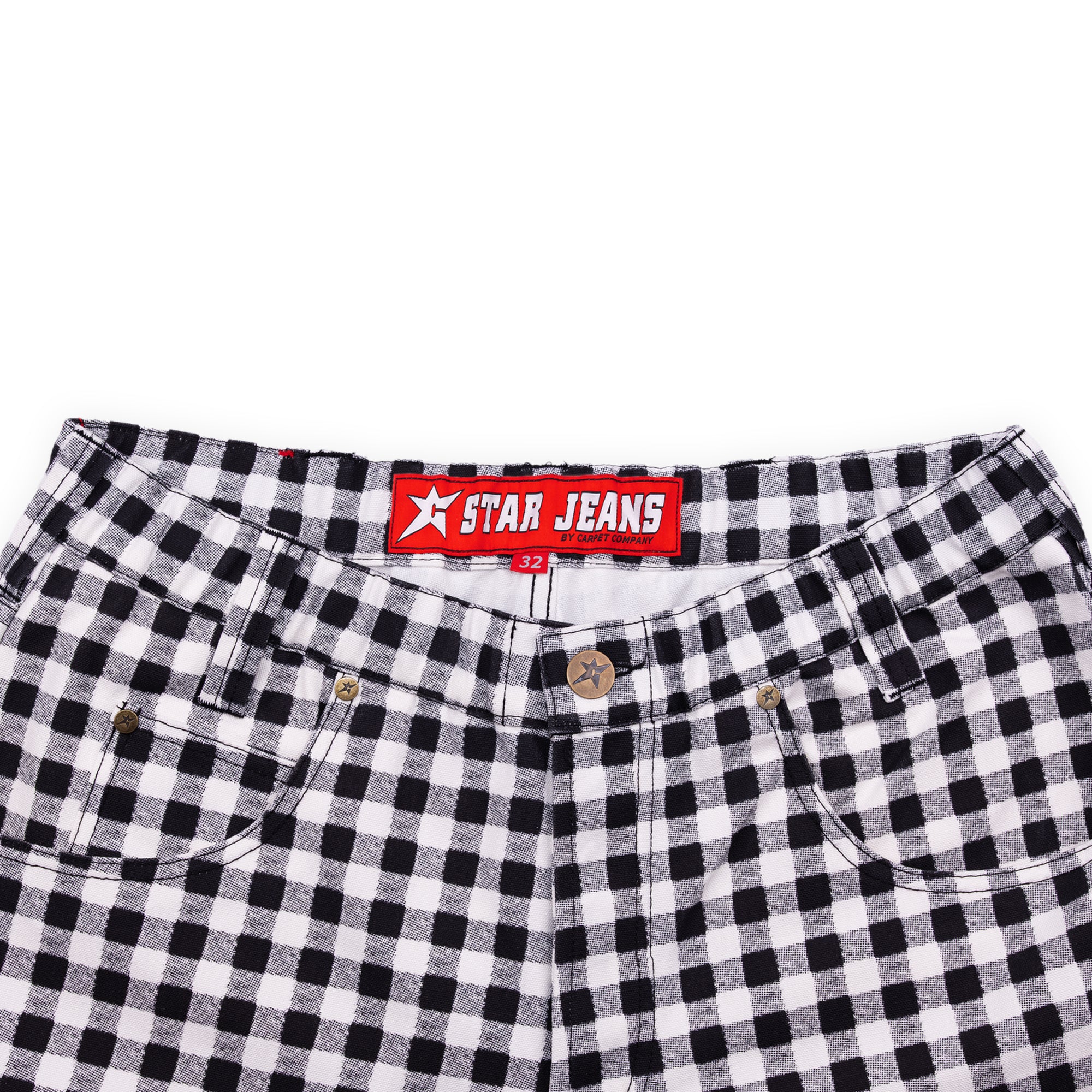 Carpet Company C-Star Plaid Shorts - White Plaid
