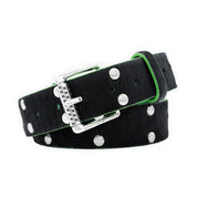 Carpet Company Ponyhair Studded Belt - Black
