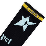 Carpet Company Glow In The Dark C-Star Sock - Black