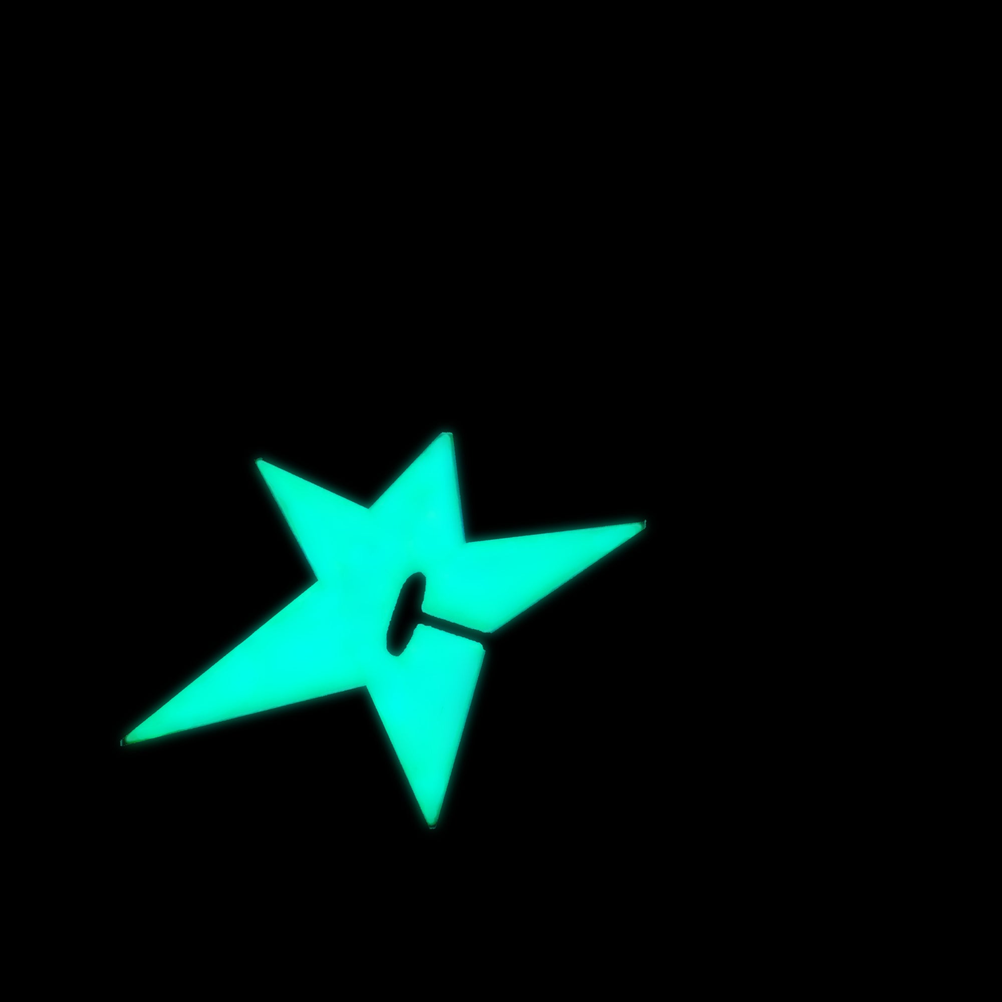 Carpet Company Glow In The Dark C-Star Keychain