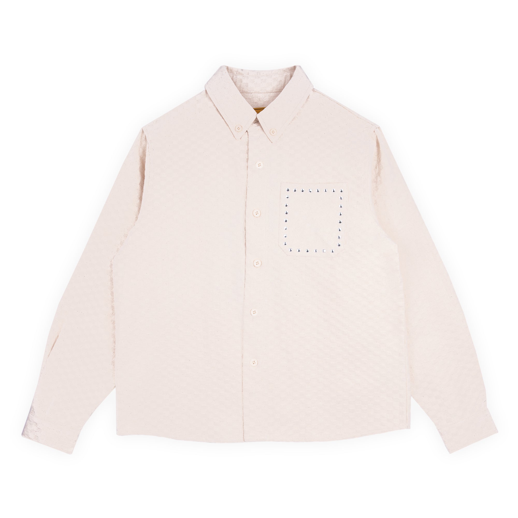 Carpet Company Rhinestone Button Up - Cream