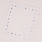 Carpet Company Rhinestone Button Up - Cream