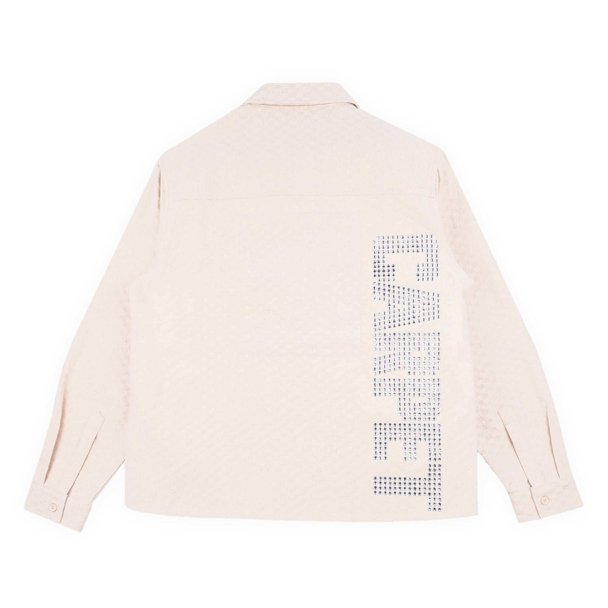 Carpet Company Rhinestone Button Up - Cream