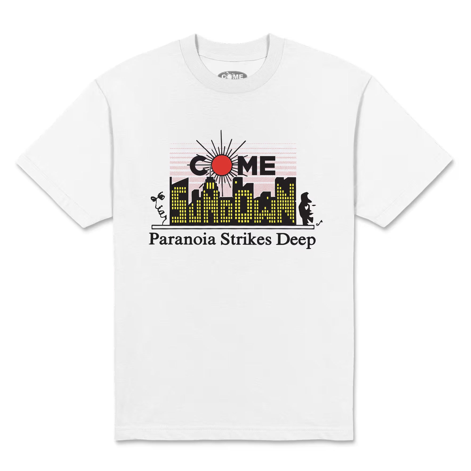 Come Sundown Paranoia Tee - White